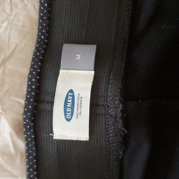 Old Navy Black/White dot leggings womens sz m - Picture 2 of 4